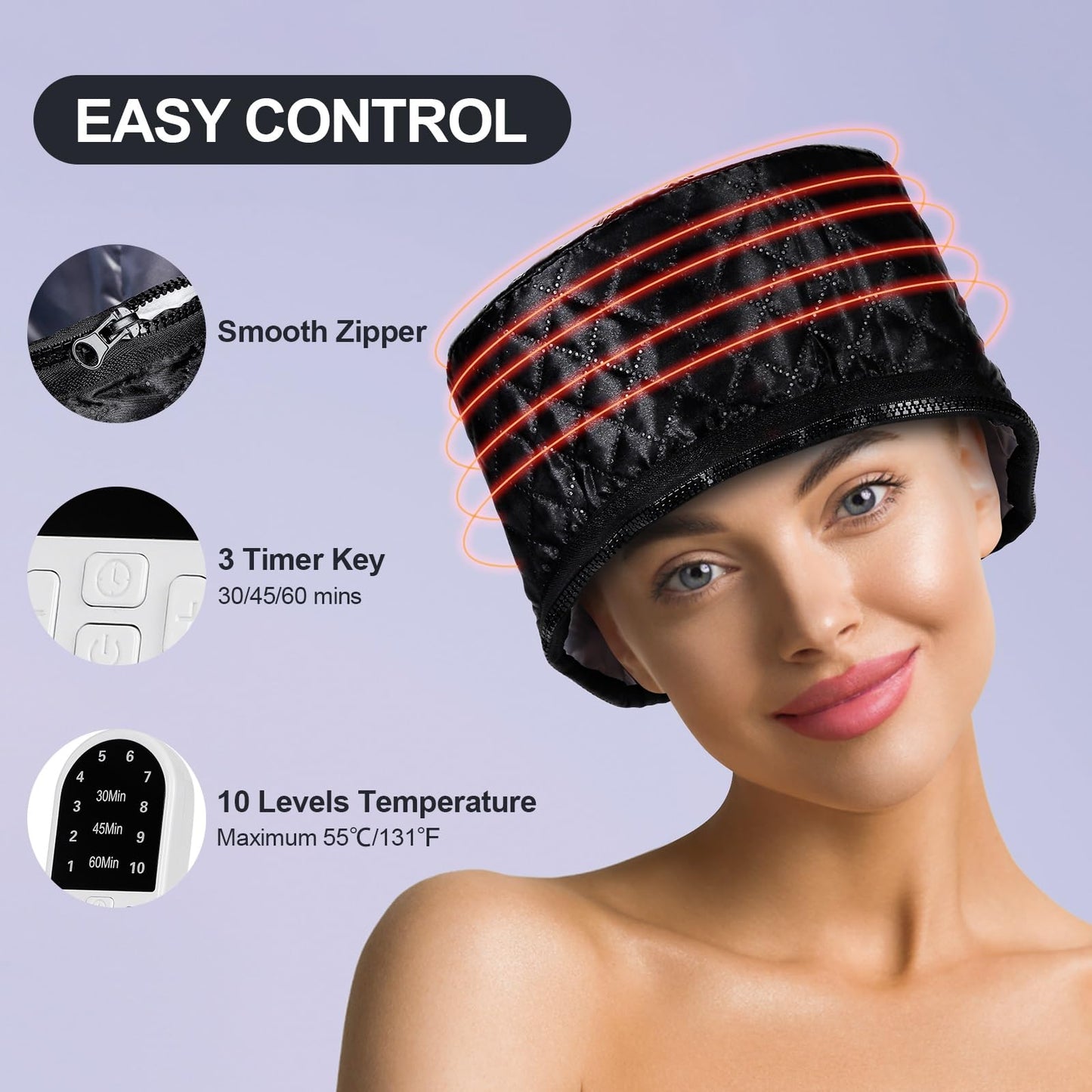 Electric Hair Steamer Cap, Hair Care Hat Heating Cap