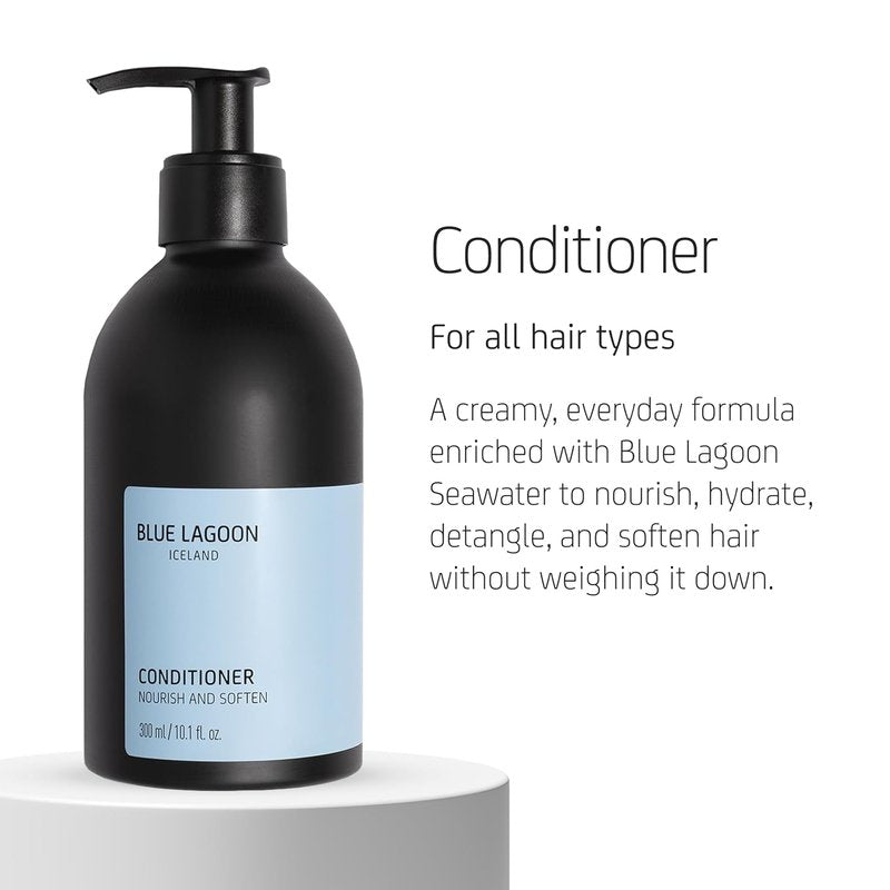 Blue Lagoon Skin Science Conditioner - Nourishing Seawater Formula for Hydrated, Soft Hair - 300ML