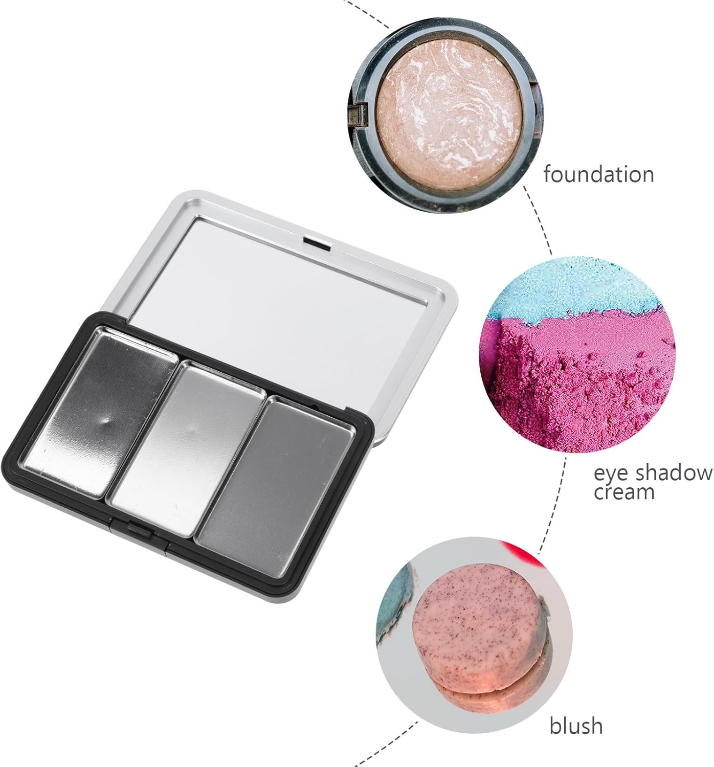 Empty Lipstick Palette - Refillable Magnetic Makeup Organizer Case for Blusher & Eyeshadow | Travel-Friendly Storage
