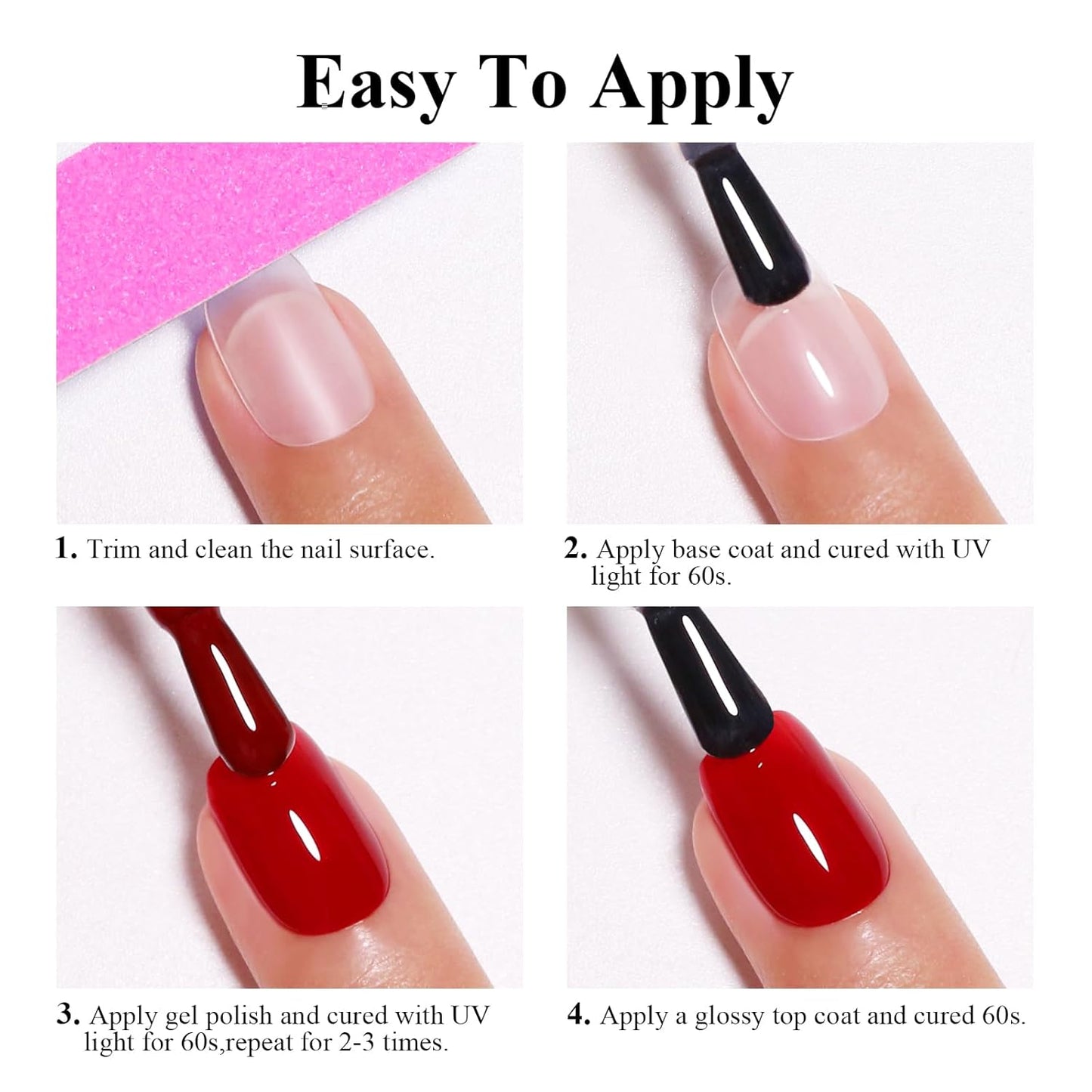 Coral Gel Nail Polish - UV/LED Soak Off Formula for Spring & Summer | 0.5 Fl Oz DIY Nail Art