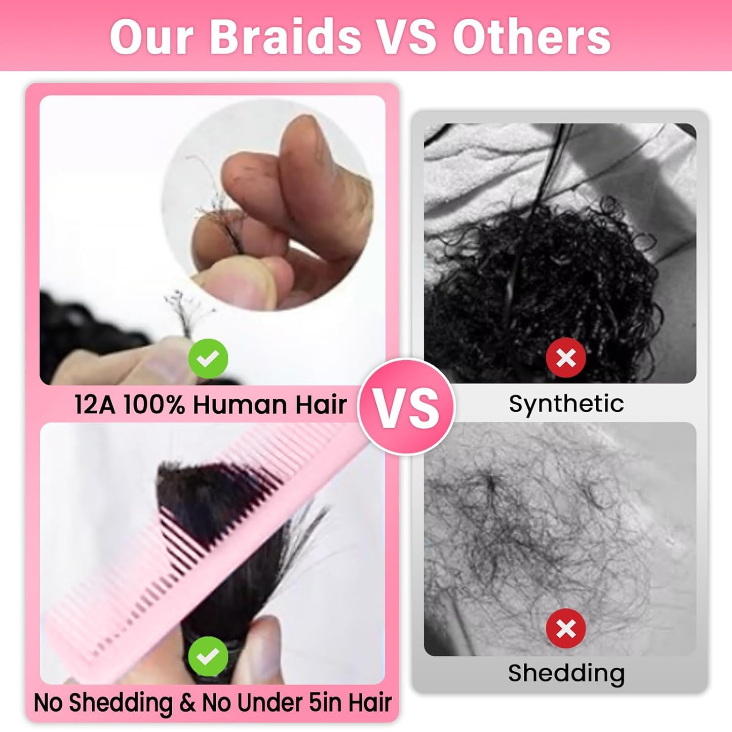 Human Braiding Hair - 100% Unprocessed Brazilian Virgin Hair, Deep Wave Knotless Bohemian Bundles | 16 Inch, Auburn Brown (30)