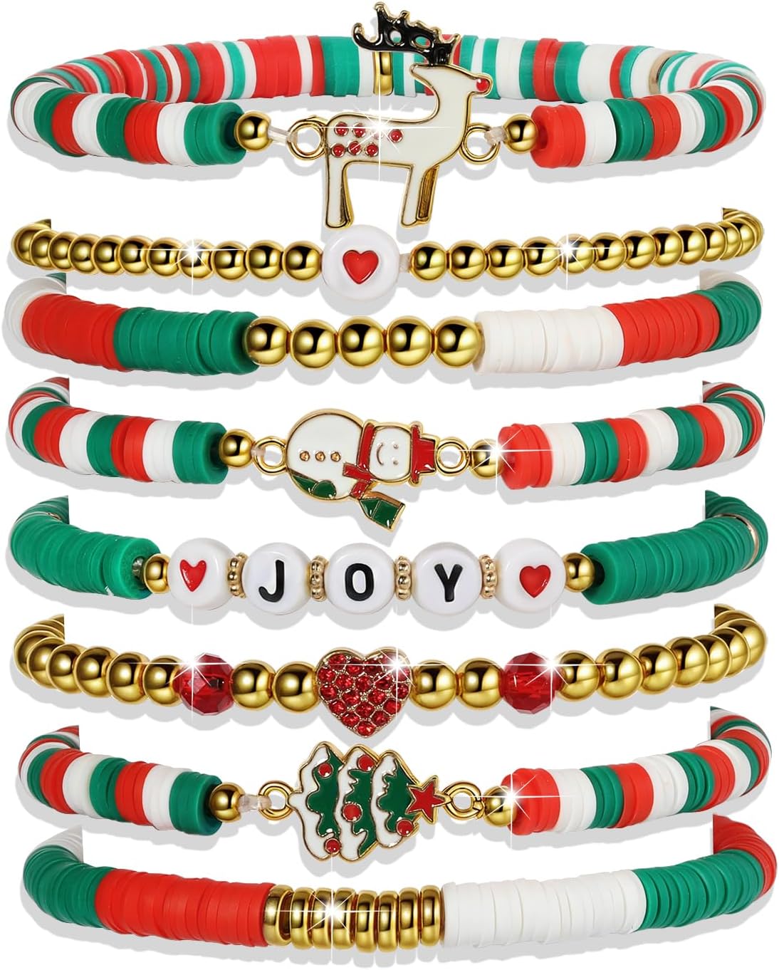 Friendship Bracelets Set - Colorful Beaded Stretchable Bracelets for Teens | Stackable Gift Ideas for Holidays