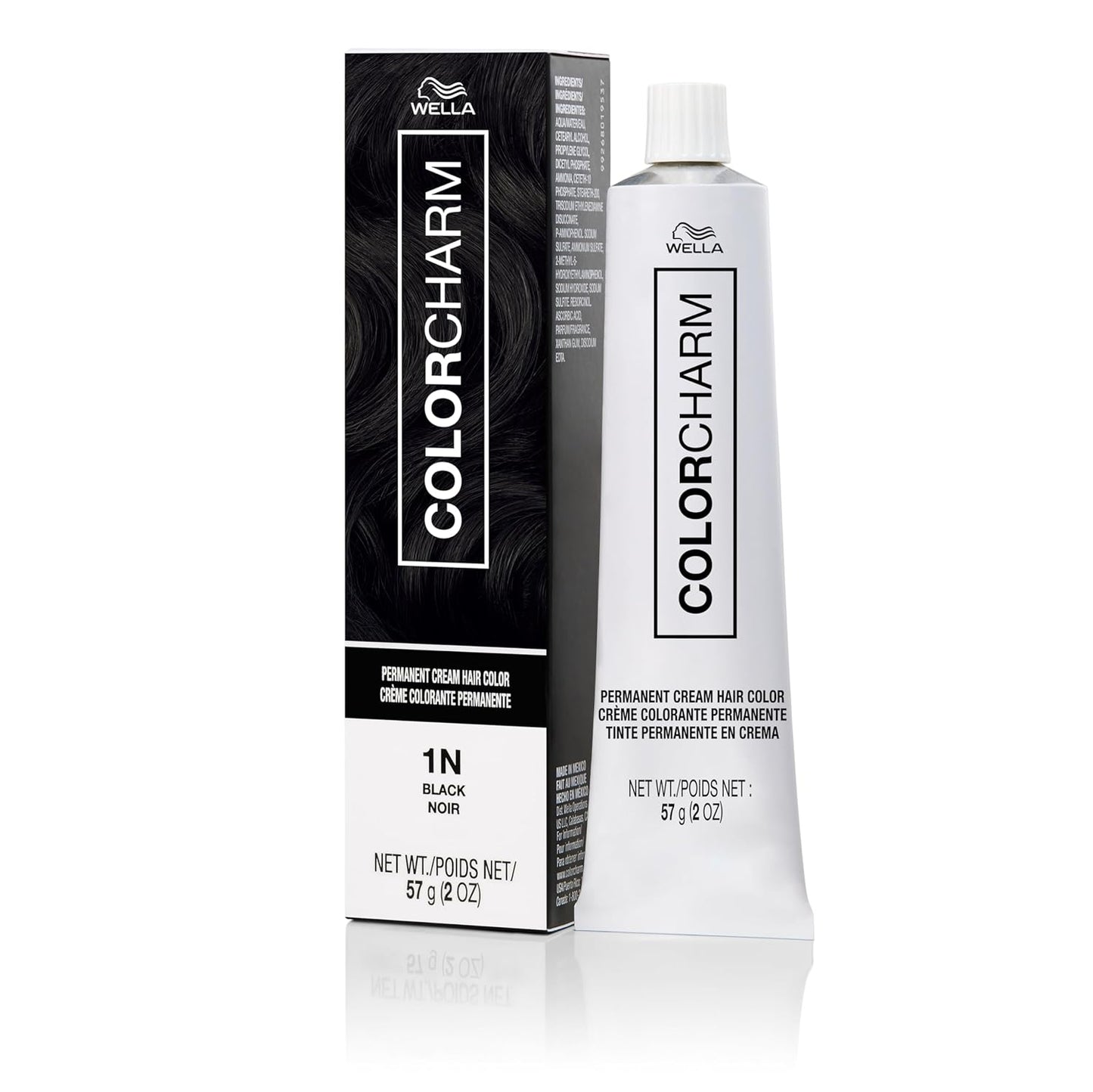 COLORCHARM Permanent Cream Hair Dye - Darkest Brown & Black Shades | Intense Gray Coverage, Vegan Formula | 2 oz.