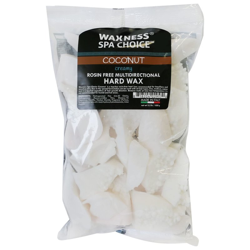 Waxness Spa Choice Rosin Free Coconut Waxing Kit with 2.2 Lb / 1 Kg Wax Bag