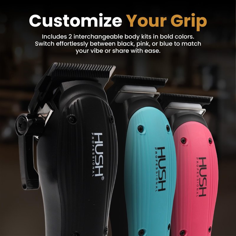 HUSH PROFESSIONAL Cordless Hair Clipper for Men - Hair Buzzer Cordless Clipper Set, Barbers Tools, Men's Grooming Professional Set with LED Display