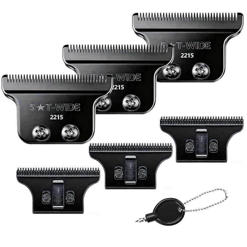 2215 Adjustable Zero-Gap T Blade Replacement for Wahl 5 Star Detailer Li Trimmer Models 8081/8171 (Black-3)