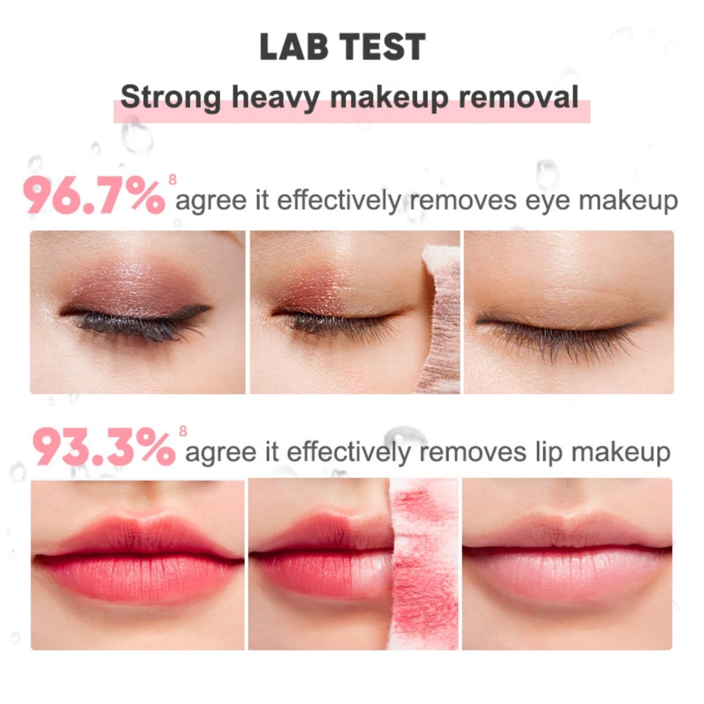 JUDYDOLL Eye & Lip Make Up Remover- Removal of Heavy Makeup,Gentle Cleanser Iron Mascara&Waterproof Makeup, Plant Formula with No Irritation, Fast, Safe&Easy, Sensitive Skin Friendly