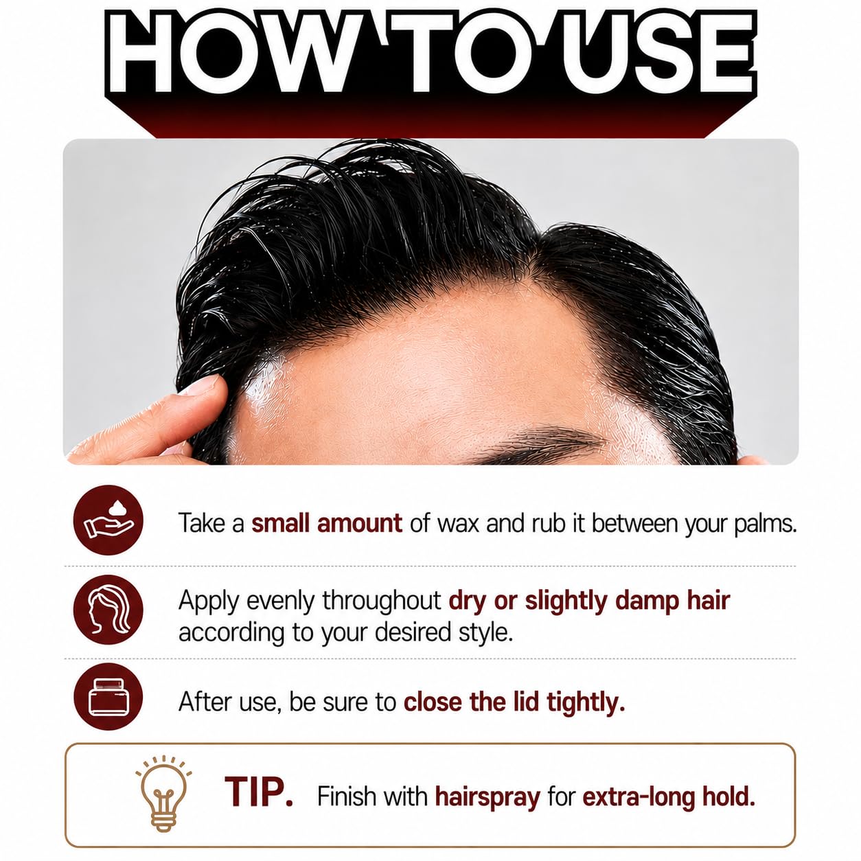 Produco OLIVE FARM Super Hard Hair Wax – Strong Hold Styling for Men, Beeswax-Infused Korean Hair Wax, Long-Lasting Matte Finish for Short & Textured Hairstyles (1.76 oz / 50g)