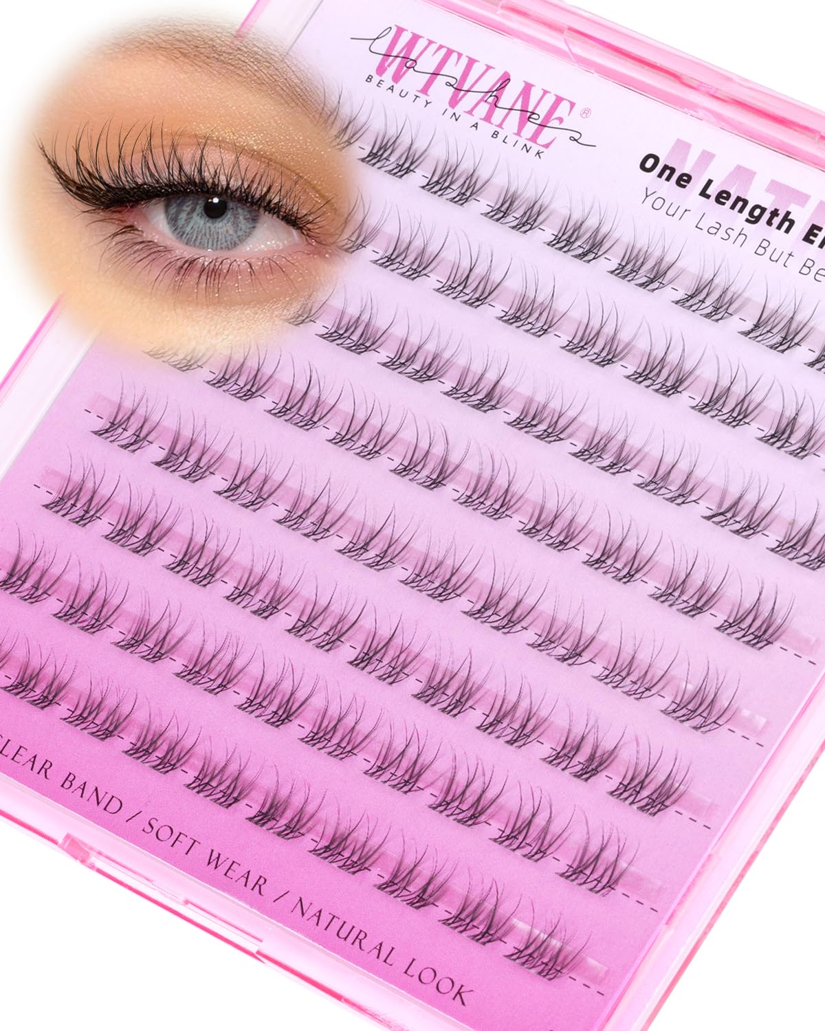 Natural Lash Clusters - Wispy Eyelash Extensions for DIY Glam | 8-14mm Lengths with 6mm Bottom Lashes
