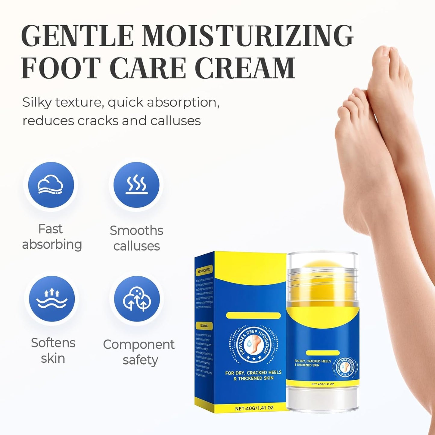 Hydrating Foot Cream - Moisturizing & Anti-Cracking Formula for Dry, Cracked Feet | 2026 Upgrade