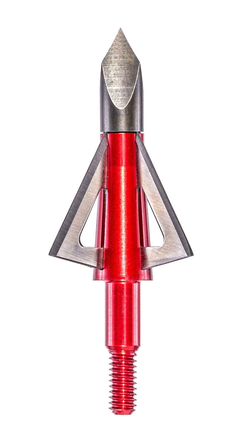 Muzzy 209-MX4, Bowhunting 100 Grain, .025" 4 Blade Broadhead, 1-1/8" Cutting Diameter, 3 Pack,red