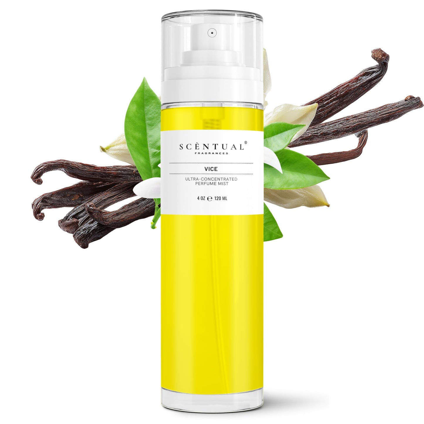 Scentual Fragrances, Vice Ultra-Concentrated Hair & Body Perfume Mist, Long Lasting Women's Fragrance, Gourmand Perfumes for Women, Vegan and Cruelty Free 4oz