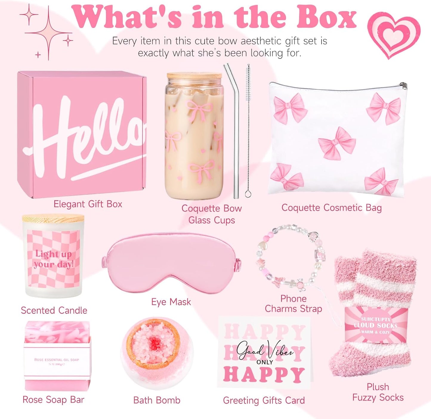 Gift Baskets for Women - 9-Piece Birthday Gift Set | Trendy Aesthetic Cup for Teen Girls, Perfect for Sweet 16, 18 & 21 Celebrations