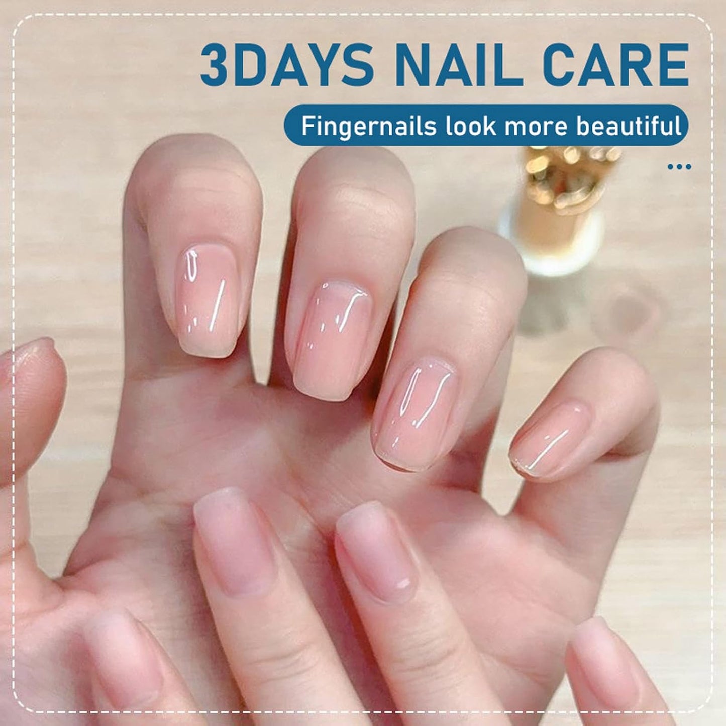 Nail Strengthener Polish - Keratin Treatment for Weak & Damaged Nails | Clear Moisturizing Solution for Stronger, Smoother Nails
