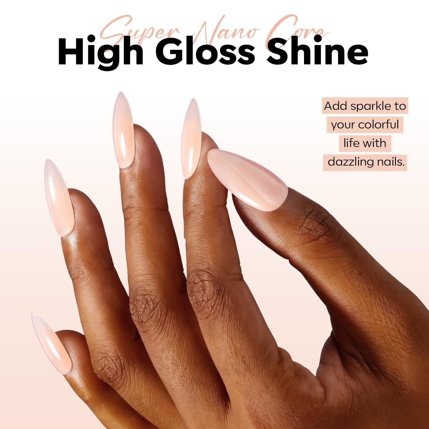 Nude Gel Nail Polish - Translucent Pink Jelly Soak Off | 15 ML for Natural Valentine's Nails
