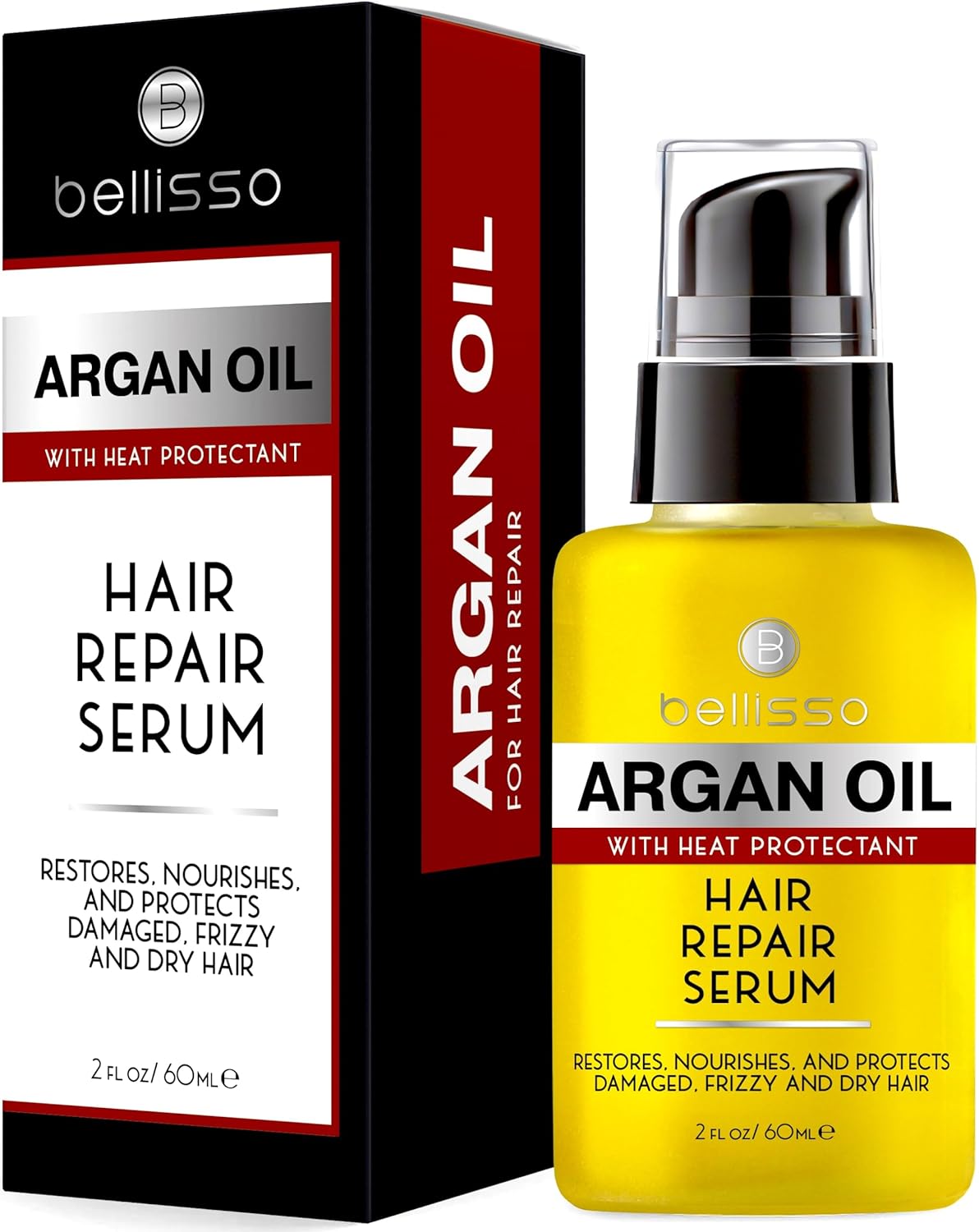 Keratin Hair Serum - Heat Protection & Anti-Frizz Treatment | Smoothing Oil for Damaged Hair