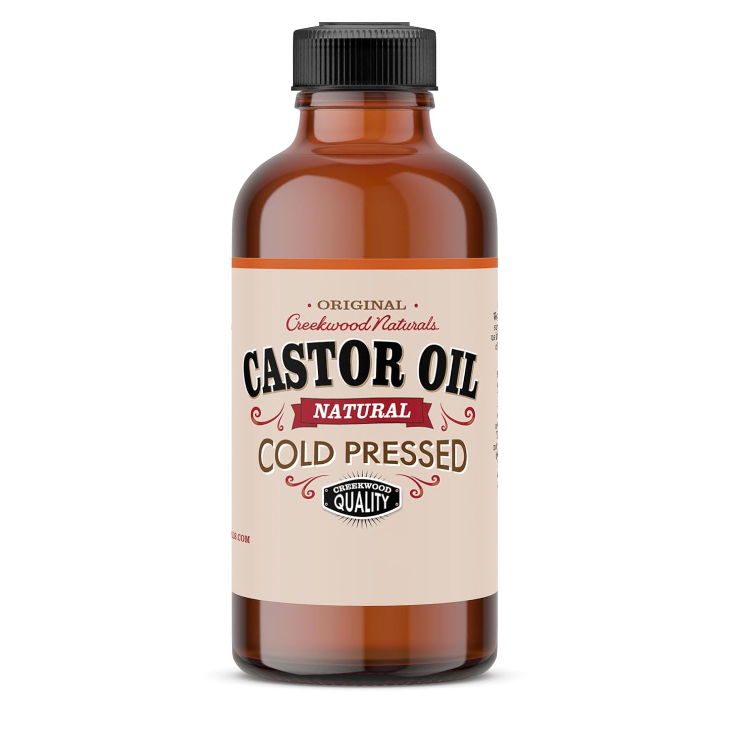 Castor Oil - 100% Pure Cold Pressed & Hexane Free | 8oz Glass Bottle