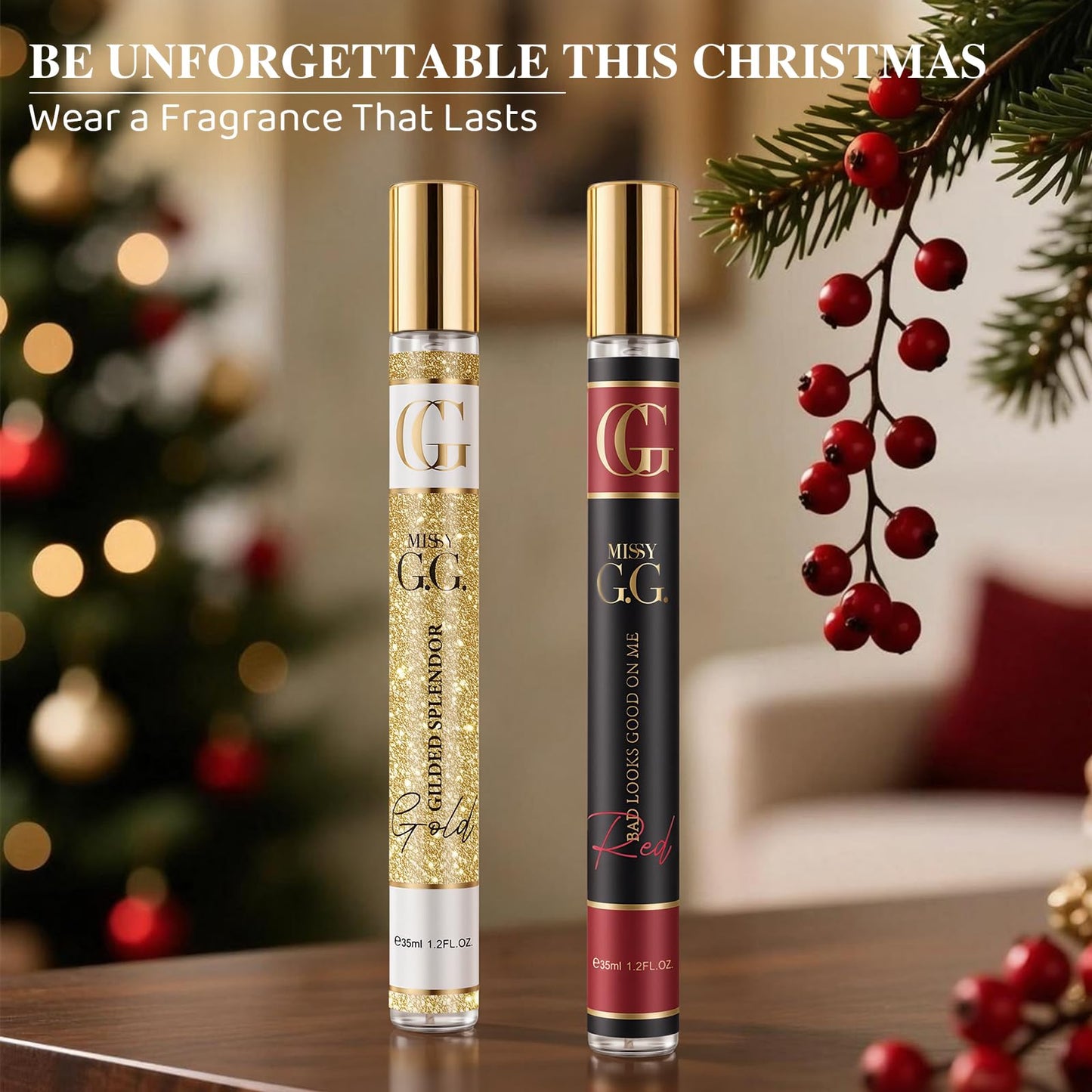 OFUN Perfume for Women, 4 Pack 35ml Perfumes Samples Set, Mini Travel Size Perufme Set, Long Lasting Fruity and Floral Parfum,Hair & Body Perfume Spray, Christmas Stocking Stuffers