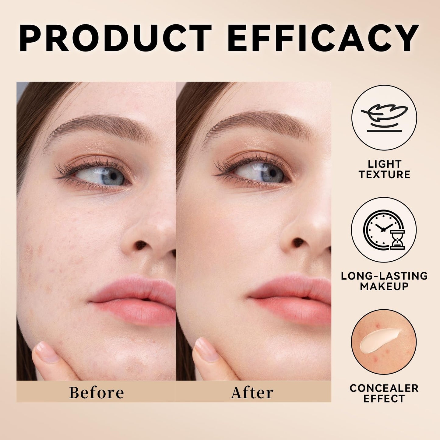 2-in-1 White Color Changing Foundation Stick, 202 Natural