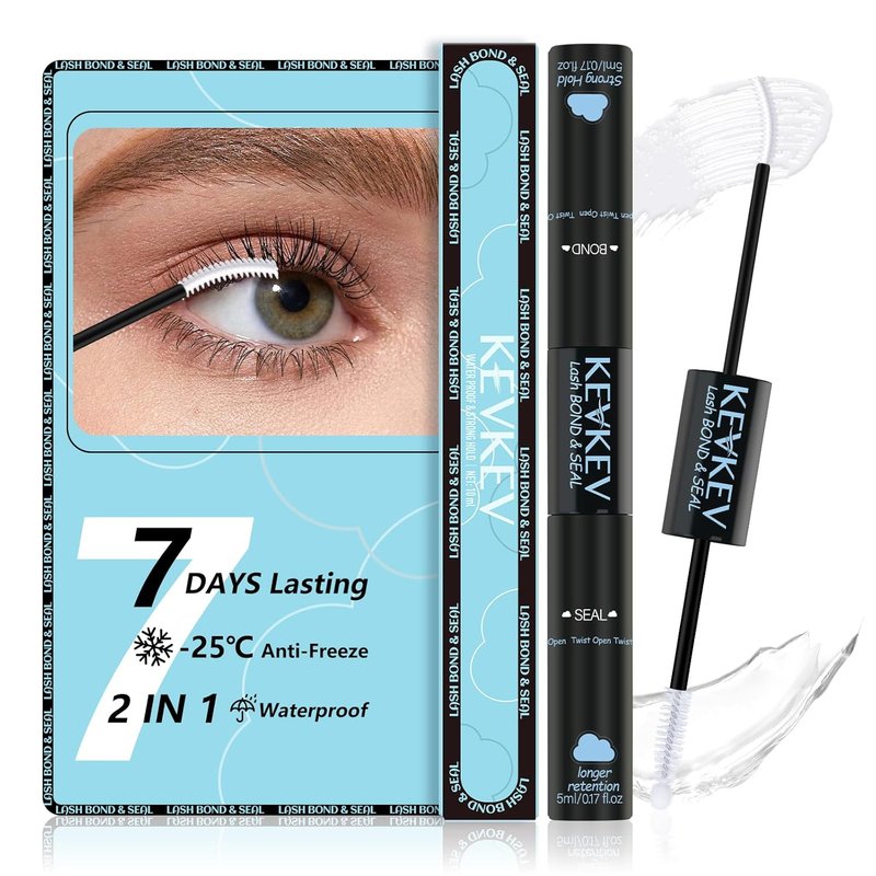 Lash Cluster Glue - Upgraded Clear Waterproof Bond & Seal | Fast-Dry 2-in-1 Formula, 10ML