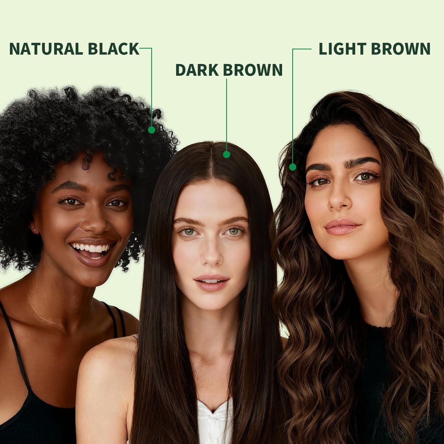 Hair Dye Shampoo PPD-Free for Sensitive Scalp, Comb-In Root Touch-Up Light Brown 6 in 1 Herbal Gentle Formula Gray Coverage for Men Women, Ammonia-Free, Semi-Permanent (6.76fl oz/200ml)