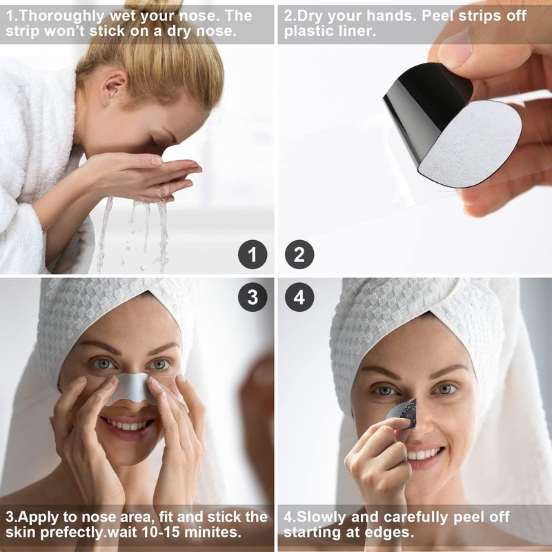 Charmonic Blackhead Pore Strips, 33 pcs Charcoal Peel Off Strips, Blackhead Remover Pore Strips for Men, Deep Cleansing Strips Remove for Nose Area and Face Oil and Blackheads