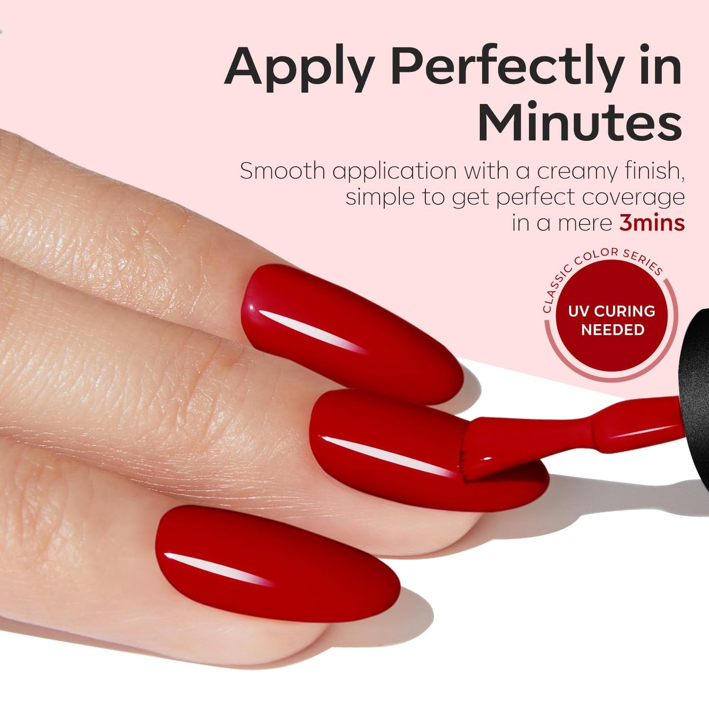Ruby Red Gel Nail Polish - Dark Red Soak Off Formula for DIY Salon Manicure | 15 ML