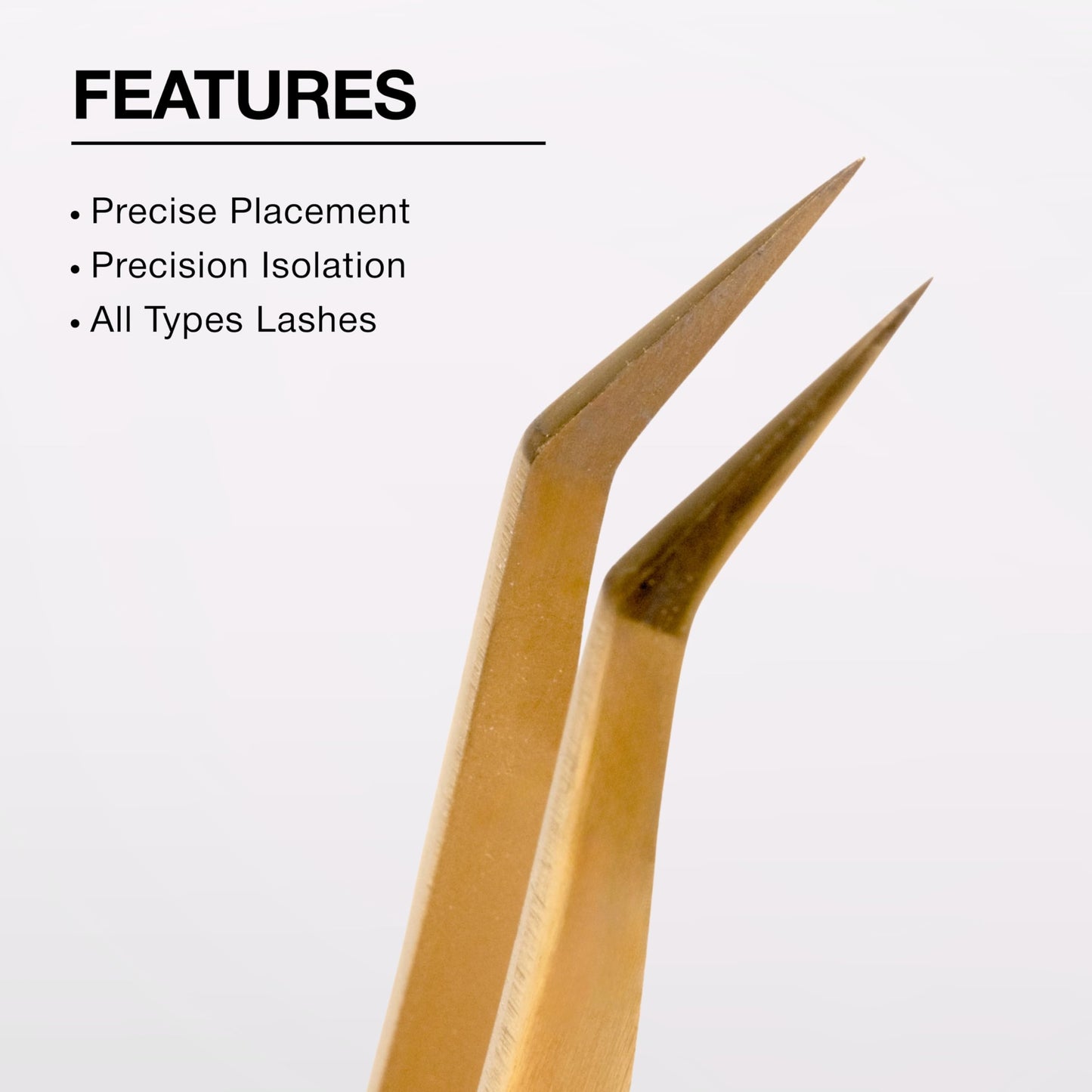 Curacoro Lash Tweezers for Eyelash Extensions - LashSmith 50° Short Tip Tweezer for Isolation, Fan Pickup & Multiple Lashing Techniques