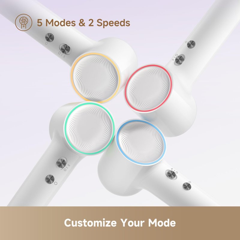 Dreame Mini High-Speed Hair Dryer, 270g Lightweight, Fast Drying, Customizable Modes, 100,000RPM Motor, NTC Temperature Control, Negative Ion Cares, 5 Cutomizable Modes, Kid's Mode