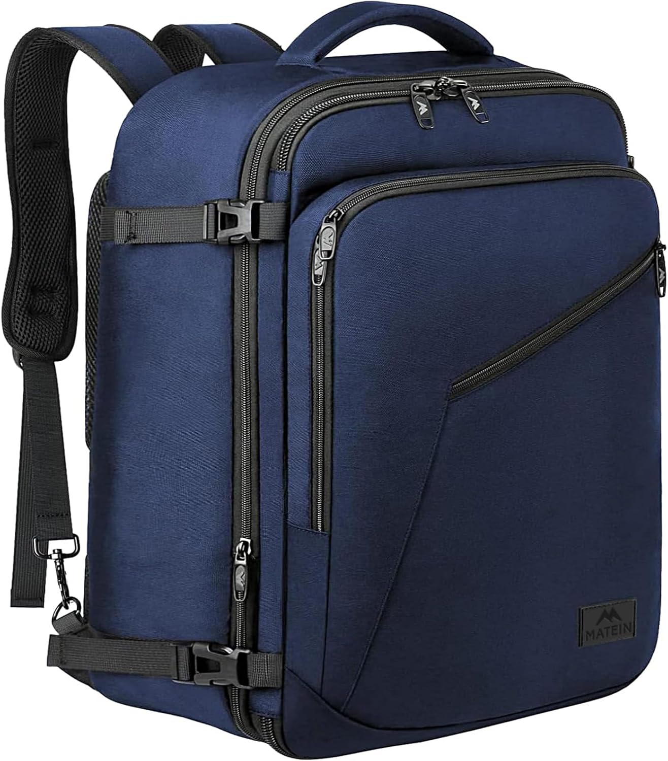 MATEIN Extra Large Carry-On Backpack - Expandable Airplane Approved Travel Bag for Men & Women | Water-Resistant 40L, Black