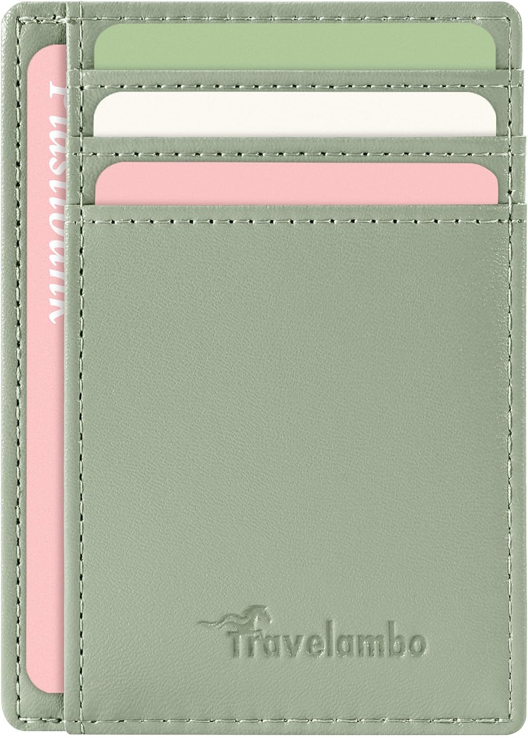 Minimalist Leather RFID Blocking Slim Wallet - Medium Size for Front Pocket Use