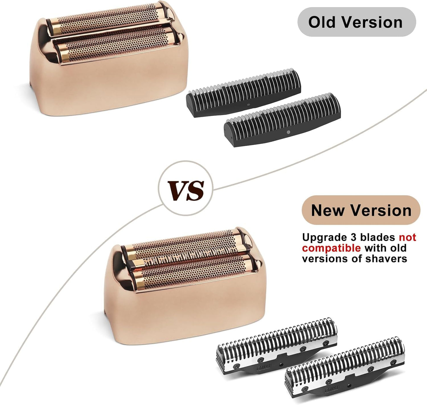 Ufree Replacement Foil and Cutter, 3 Blade Design Razor Head Compatible with Ufree 2618 Foil Shaver