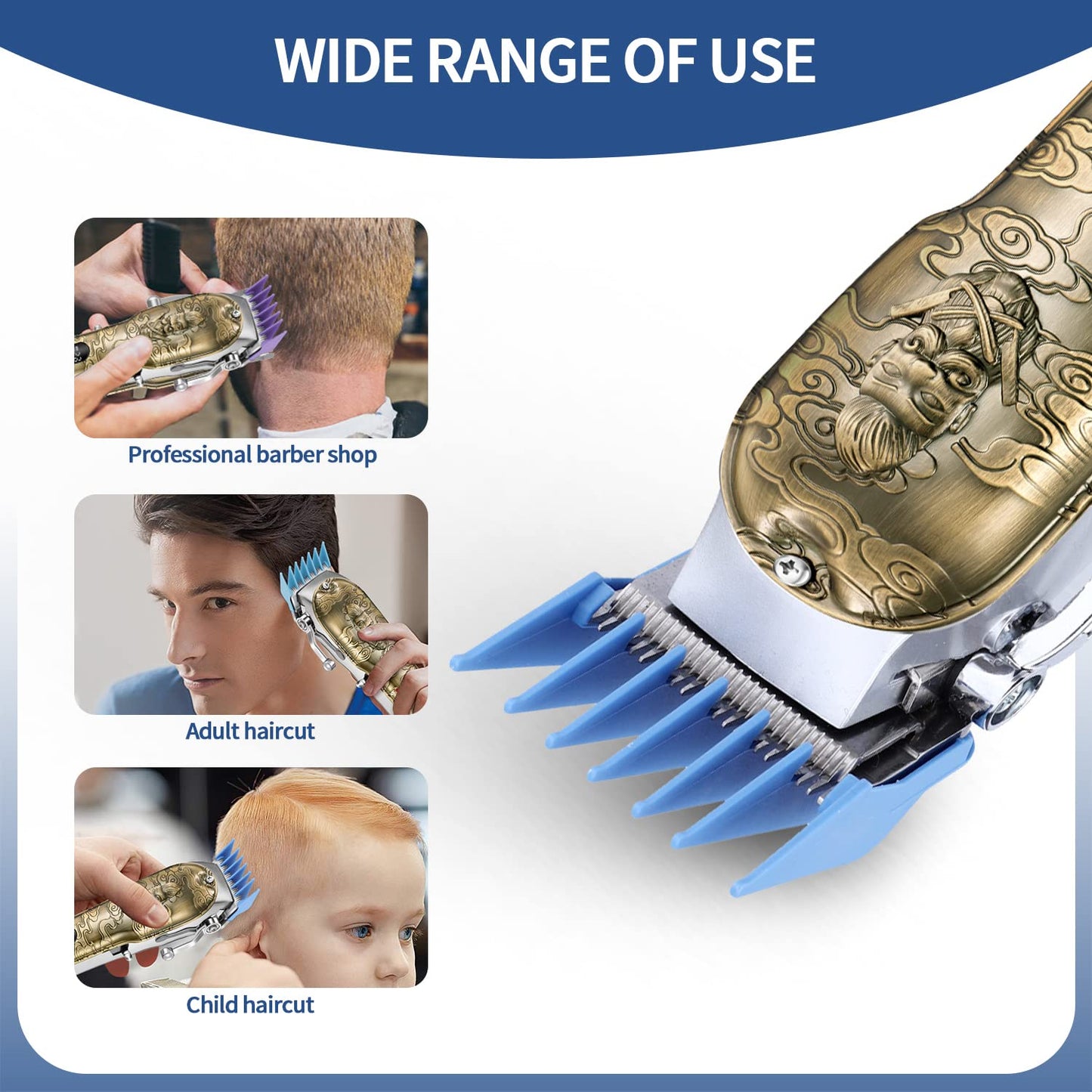 8 Color Professional Hair Trimmer Clipper Guard Combs Great for Hair Clippers Trimmers Attachment Guide Combs Coded Cutting Guides Combs