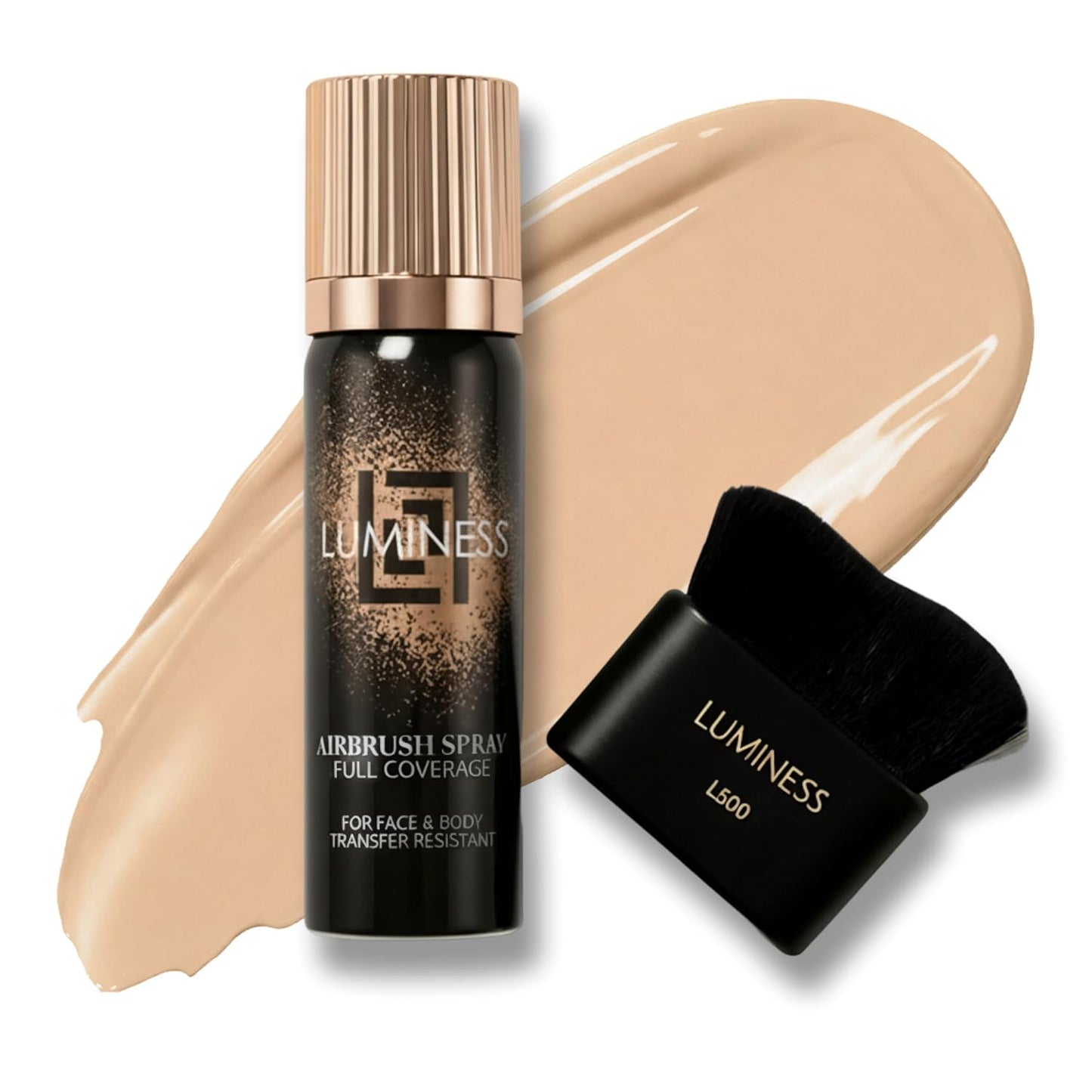 LUMINESS Airbrush Body Coverage Perfector - Waterproof Tattoo Cover Up Makeup | Full Coverage Foundation, 18-Hour Wear