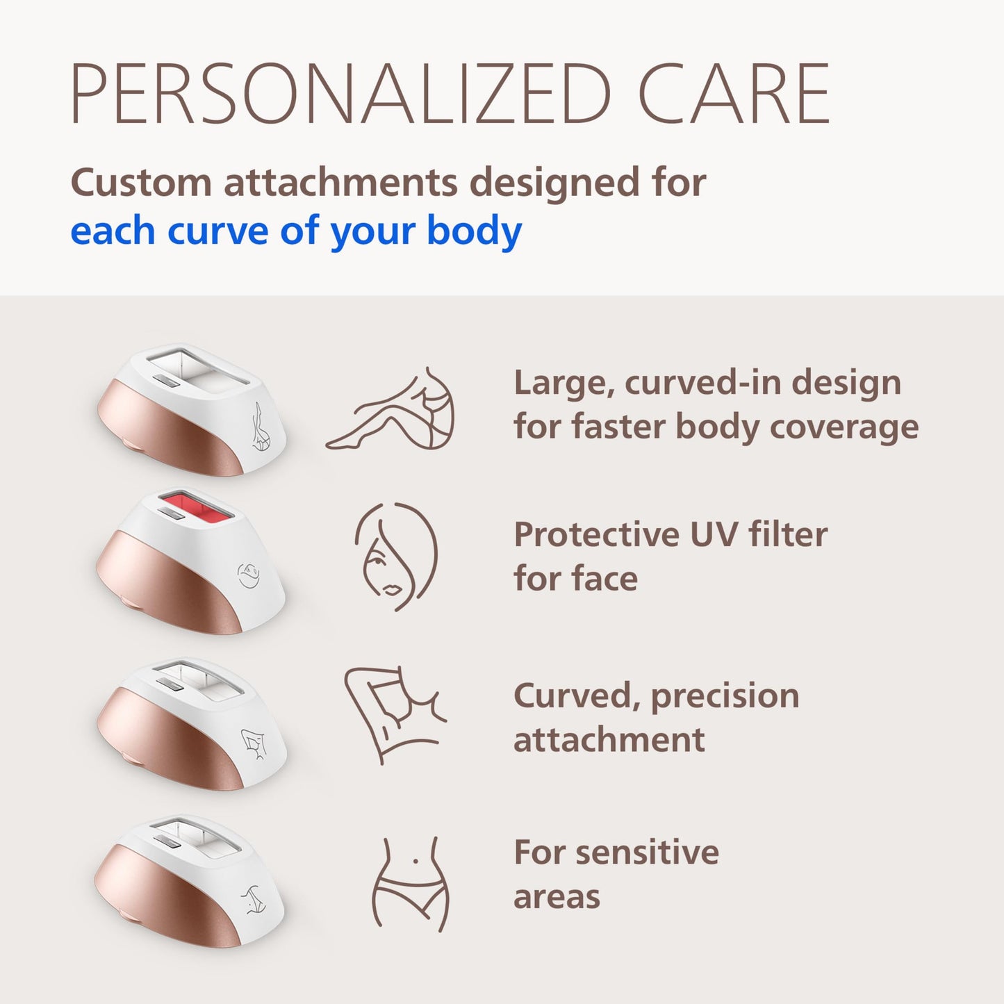 Philips Lumea 9000 Series IPL Hair Removal Device Permanent Laser Hair Reduction for Women & Men, Easy and Comfortable Use at Home, SenseIQ, 4 Attachments for Body, Face, Bikini & Underarms, BRI984/03