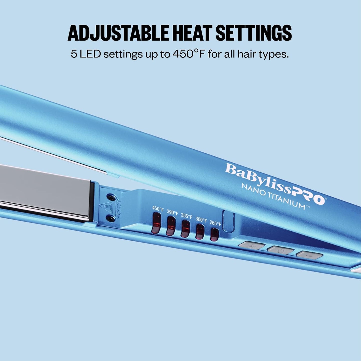 BabylissPRO Nano Titanium Hair Straightener - Ultra-Sleek Flat Iron for All Hair Types