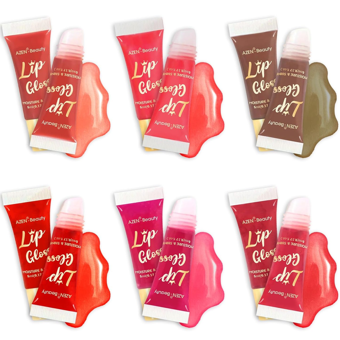 24 Pack Lip Gloss Set - Hydrating Lip Oil for Dry Cracked Lips with Vitamin E | Perfect Gift for Women