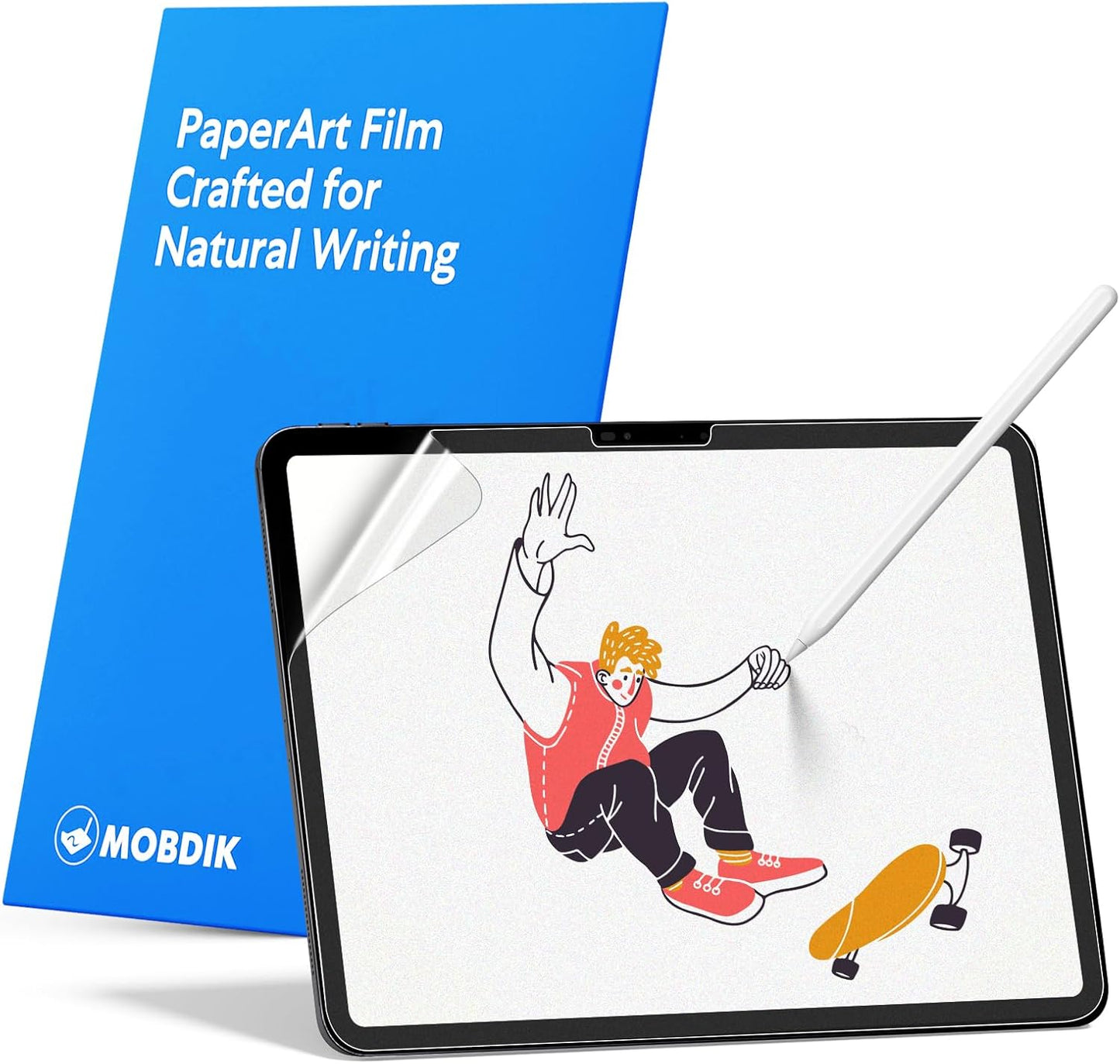 MOBDIK Paperfeel Screen Protector for iPad A16 & Air | Anti-Glare, Easy Install, 2-Pack