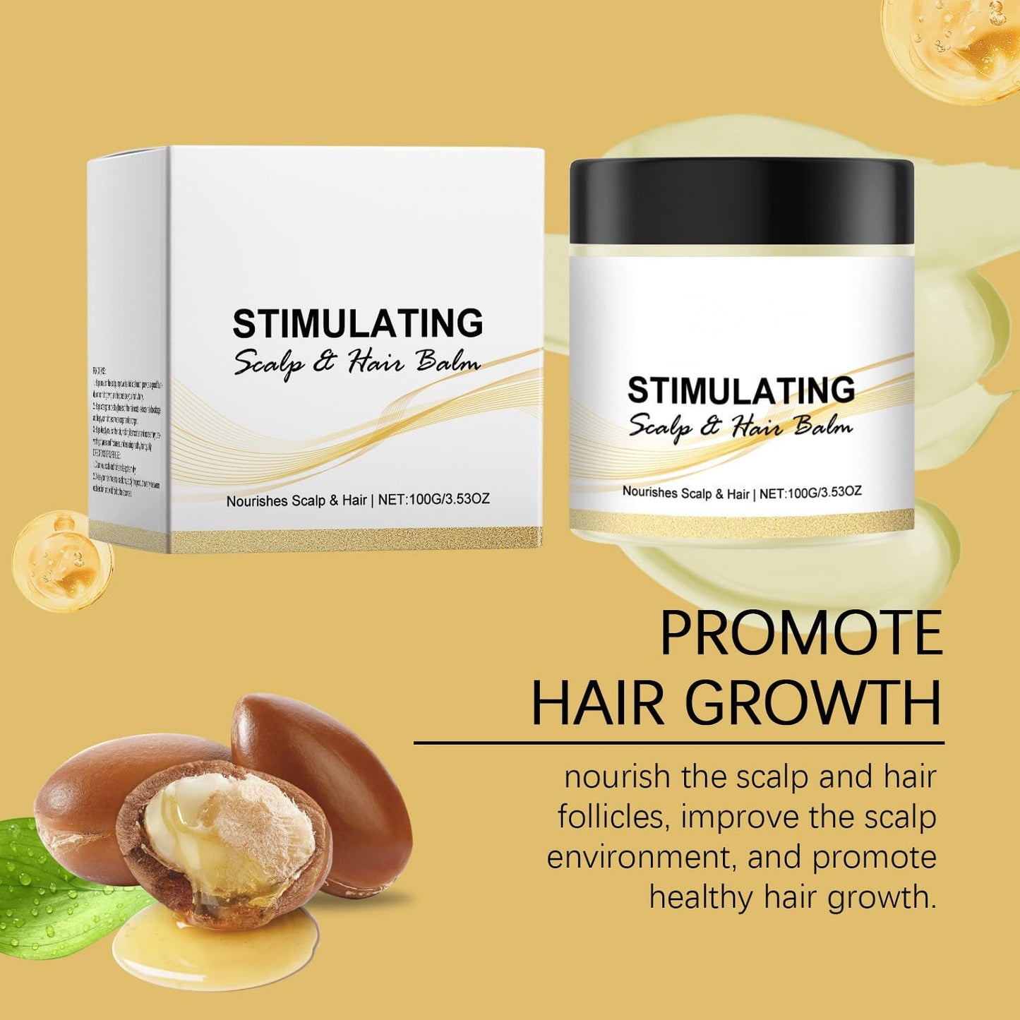 Stimulating Scalp & Hair Balm - Nourishing Shea & Mango Butter Blend for Thicker Strands | 100g