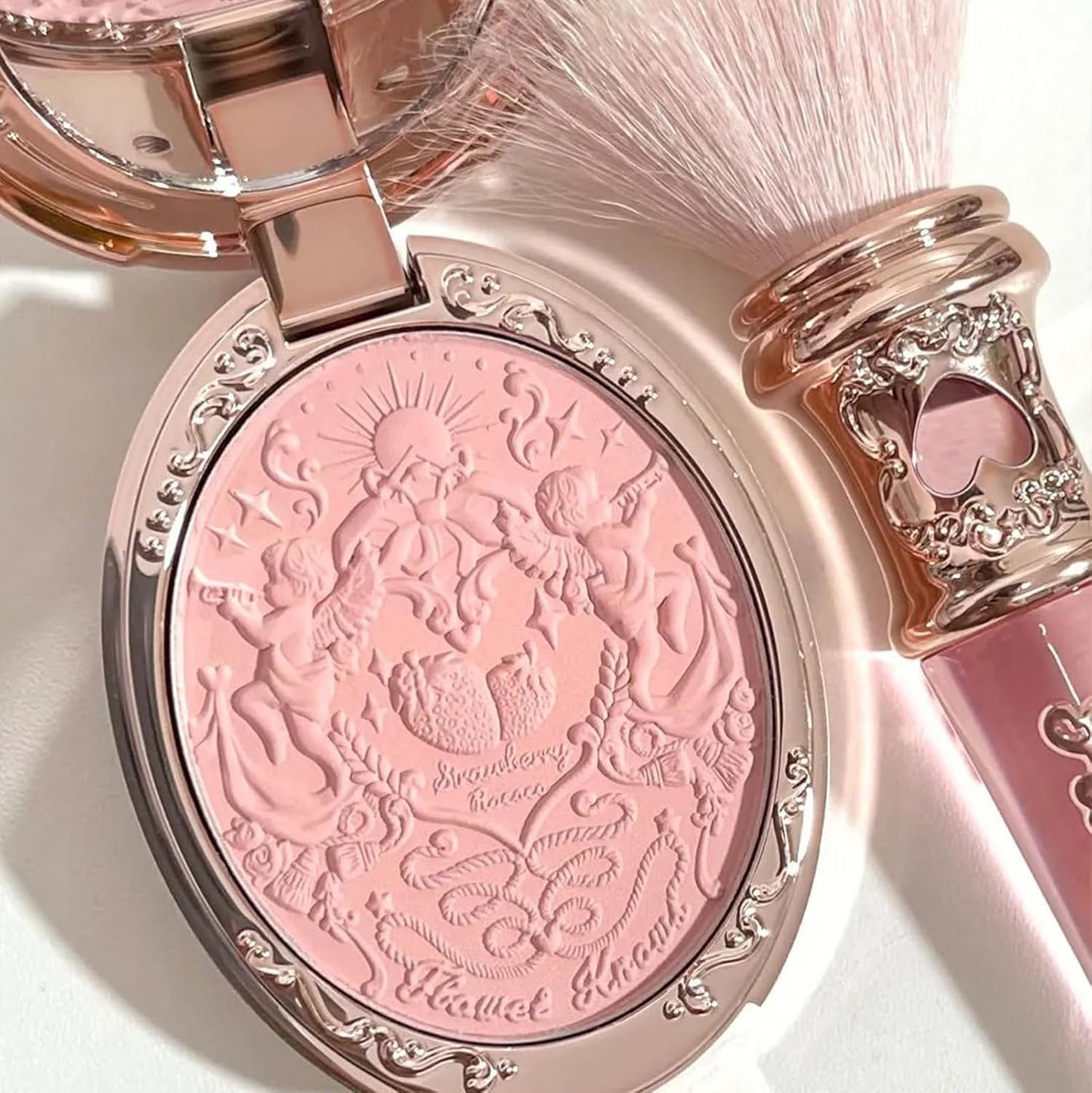 Strawberry Rococo Blush - Peach Pink Matte Powder for Cheeks | Buildable & Long-Lasting Makeup, 0.17 Oz