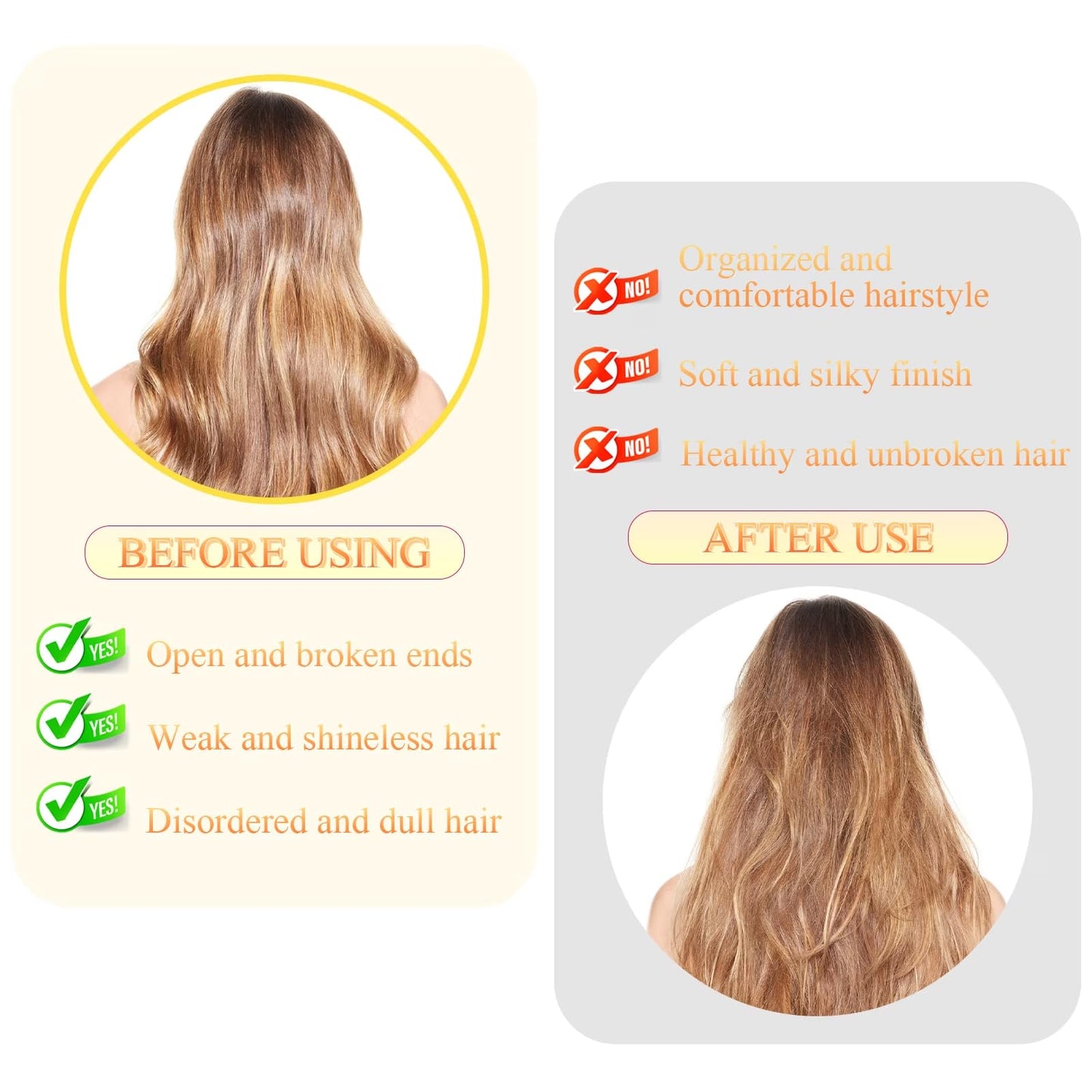 KYFIU Hair Trimmer Automatic Home Care Clipper 2-in-1 for Dry Damaged Splitting Broken Brittle Straight Curly Frizzy Beauty Styling (White)