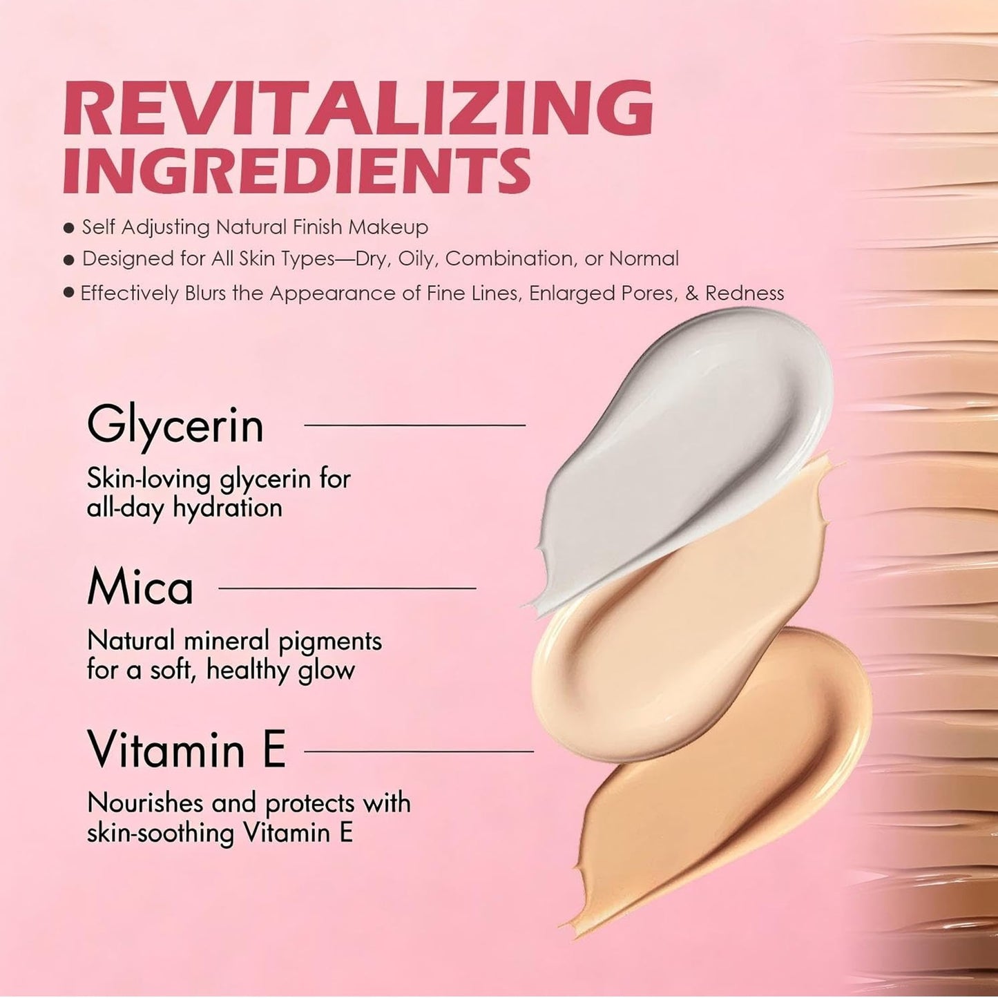 Color Changing Foundation for Mature Skin, Hydrating Liquid Makeup Instantly Adapts to Your Skin Tone, Buildable Coverage with Natural Dewy Finish