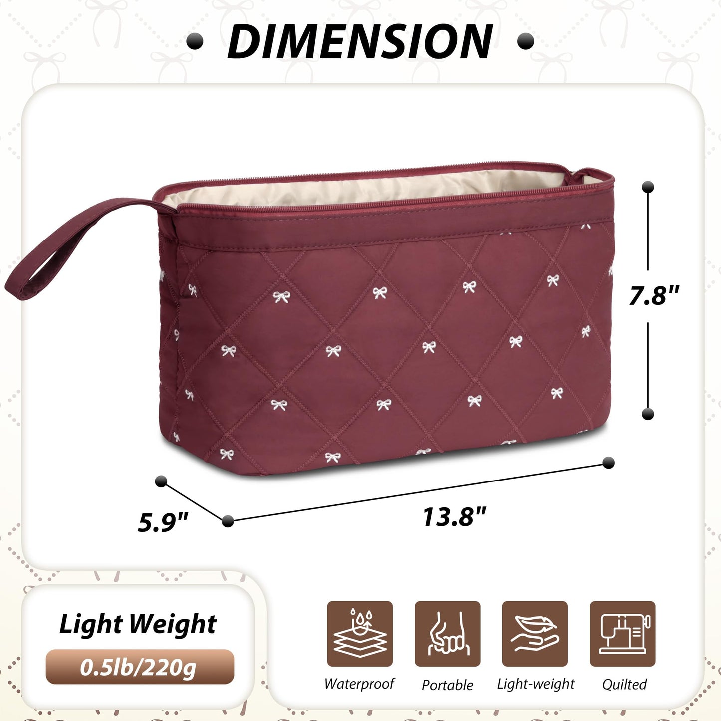 Linpr Shark Flex Style Case, Travel Hair Dryer Bag Compatible with Dyson Airwrap, Quilted Hair Tool Organizer Bag for Women, Portable Carrying Case for Flat Curling Iron Accessories (Red)
