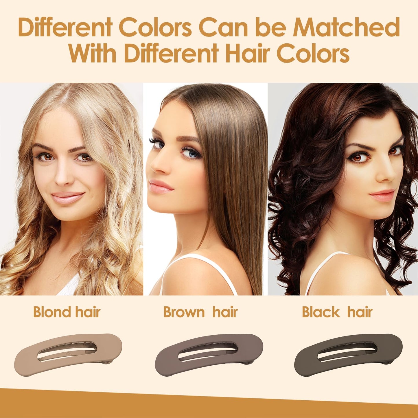 Small Flat Hair Clips for Women Down Clips for Thin Hair Accessories 6Pcs