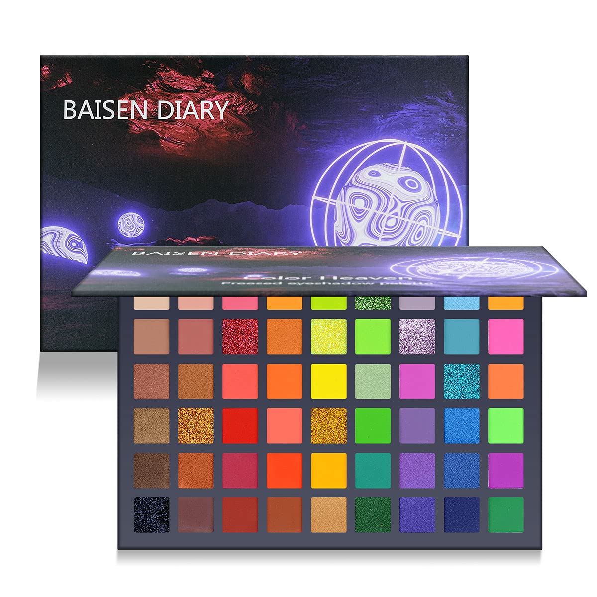 54 Color Professional Eyeshadow Palette – Ultra Pigmented Matte & Shimmer Bold Green, Forest & Olive Shades, Easy to Blend, Full Spectrum Warm & Cool Tones for Halloween & Christmas Glam Makeup