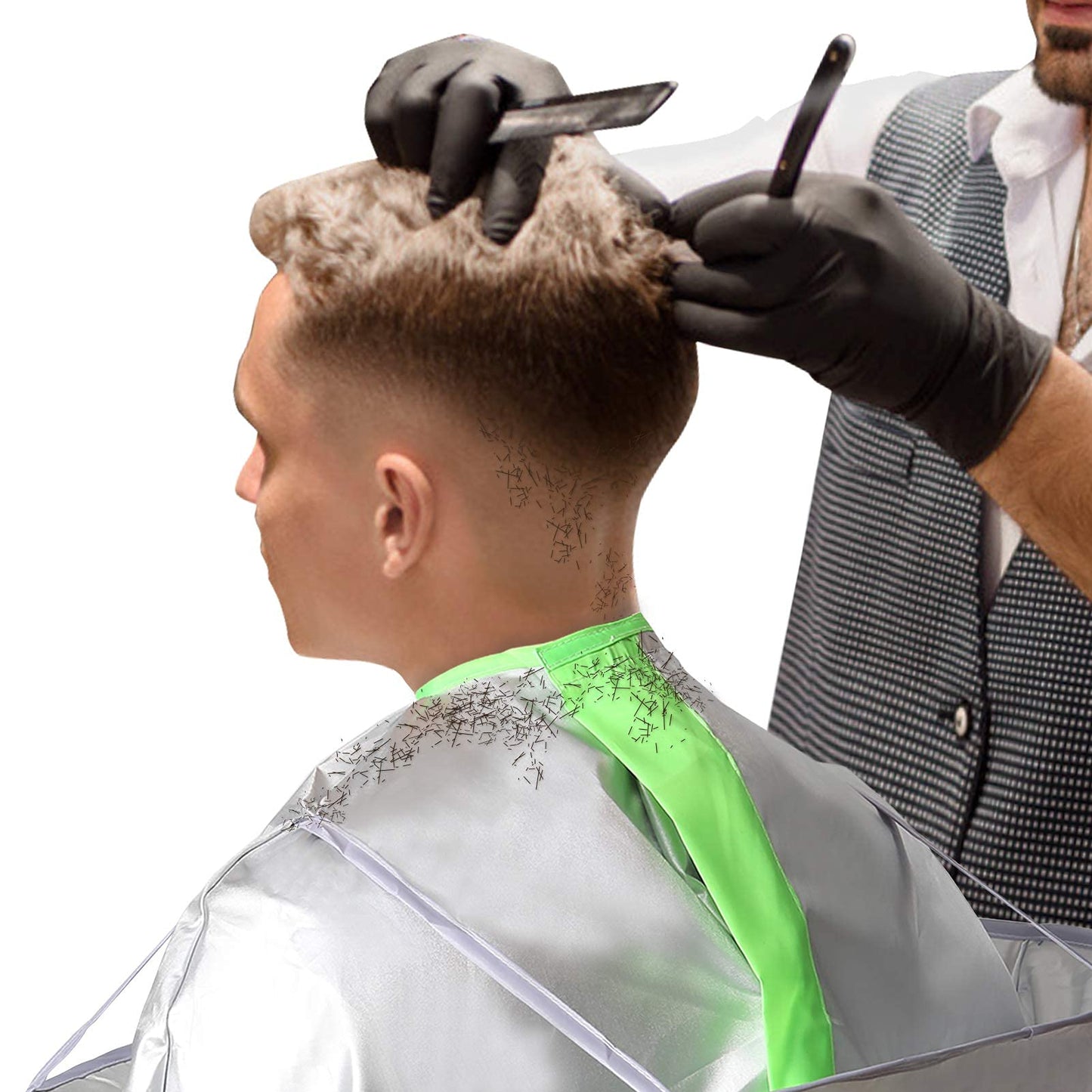 woniutch Hair Cutting Capes Umbrella, Barber Cape Cloak Cape for Home and Salon Use