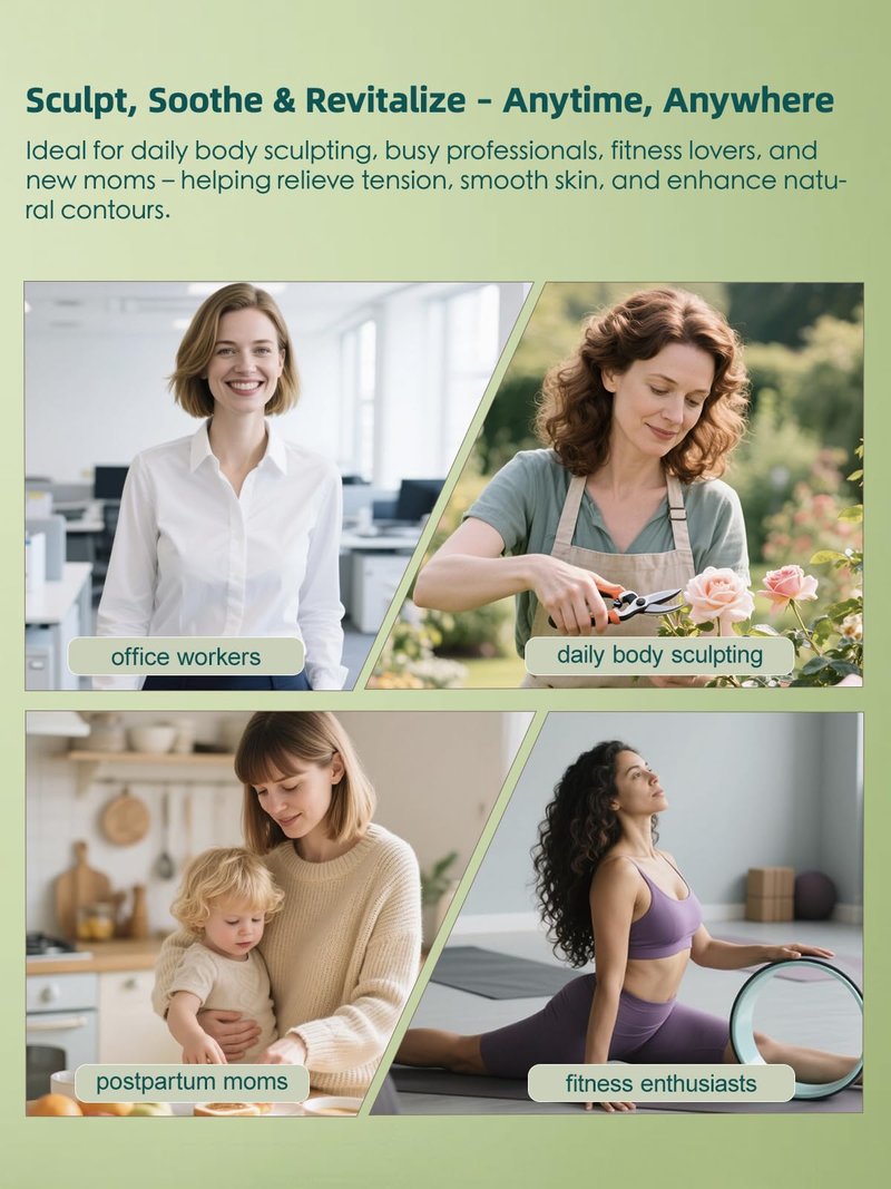 DiDEER Lymphatic Drainage Massager & Anti Cellulite Massage Tool, for Legs, Arms & Belly, Body,Helps Reduce Stretch Marks & Cellulite,With Microcurrent, Light Heat & Vibration - Body Sculpting Machine