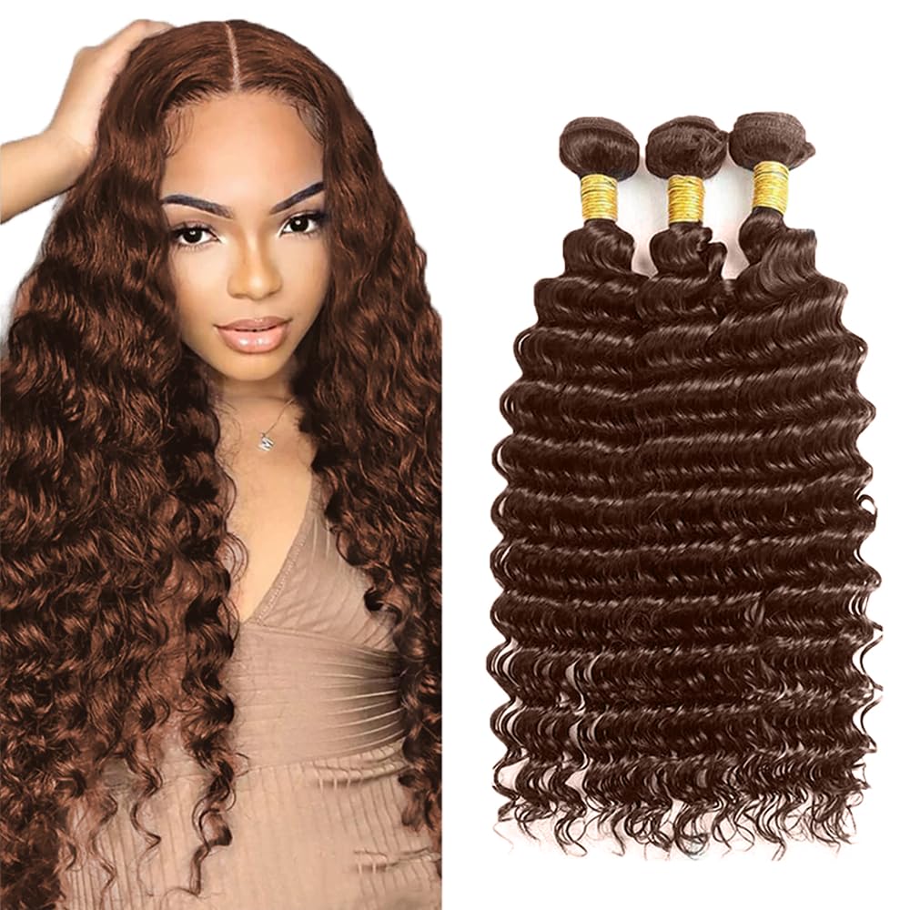 #4 Brown Human Hair Bundle Chocolate Brown Body Wave Bundles 20 22 24 inch 150g 100% Unprocessed Brazilian Virgin Hair 3 Bundles Color #4