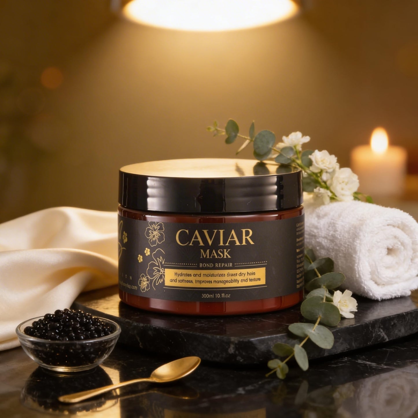 S Hairiron Caviar Hair Mask-Bond Repair Deep Conditioning Treatment for Dry & Demaged Hair, Anti-Frizz Shine