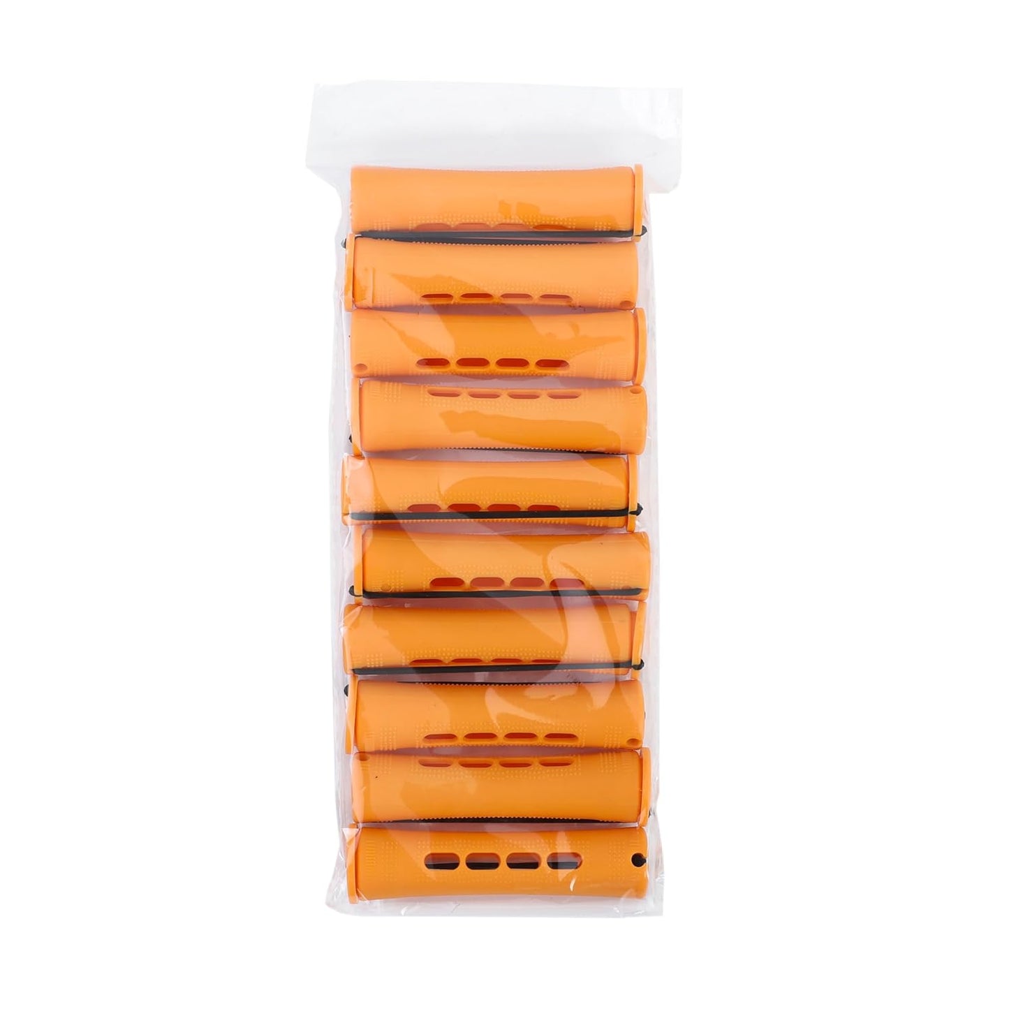 Perm Rods Set - Plastic Cold Wave Rods for Natural Hair Curling | 20pcs Orange for Long & Short Hair